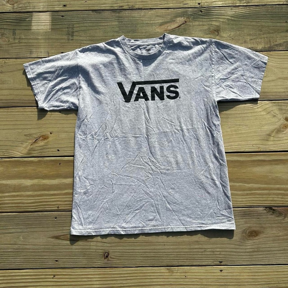Vans Heather Gray Tee with Black Logo